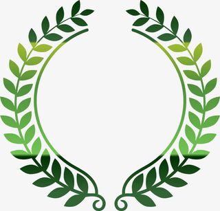 绿色橄榄枝边框免抠