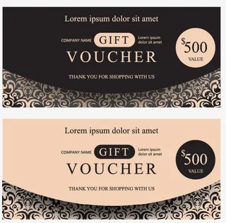 矢量古典欧式优惠劵设计素材免抠