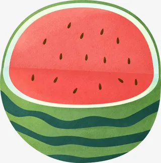 夏日炎炎大西瓜免抠