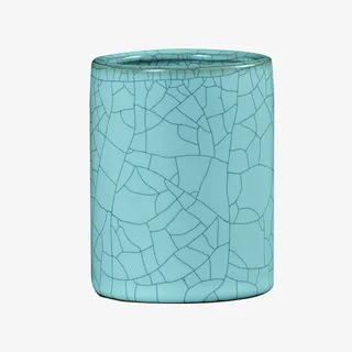 龙泉青瓷青色蓝色裂纹毛笔笔筒实免抠