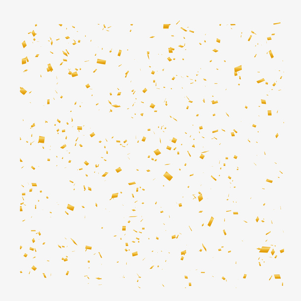节日庆祝派对礼花金色碎片免抠