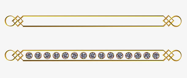 金色金属质感纹理分隔符免抠