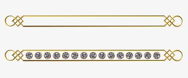 金色金属质感纹理分隔符免抠