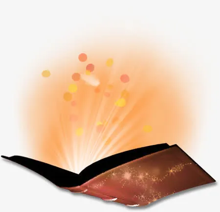 卡通发光神奇书籍免抠