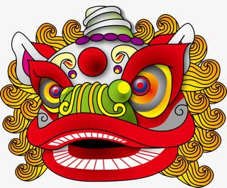 狮子头矢量图免抠