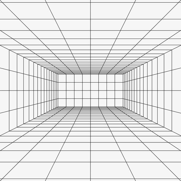 立体空间，透视，图形，网格免抠
