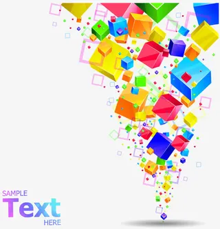 矢量素材缤纷3D幻彩背景