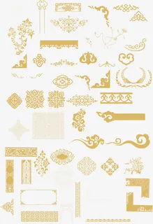 中国风图腾祥云边框免抠 中国风图腾祥云边框免抠