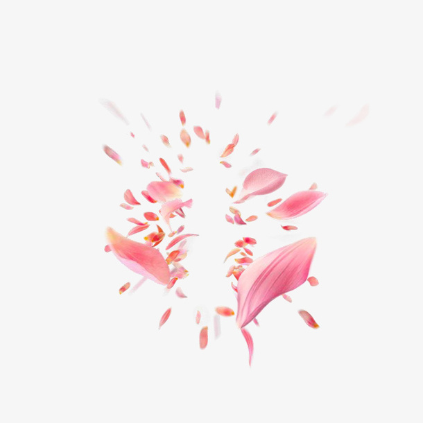 创意粉色花瓣免抠