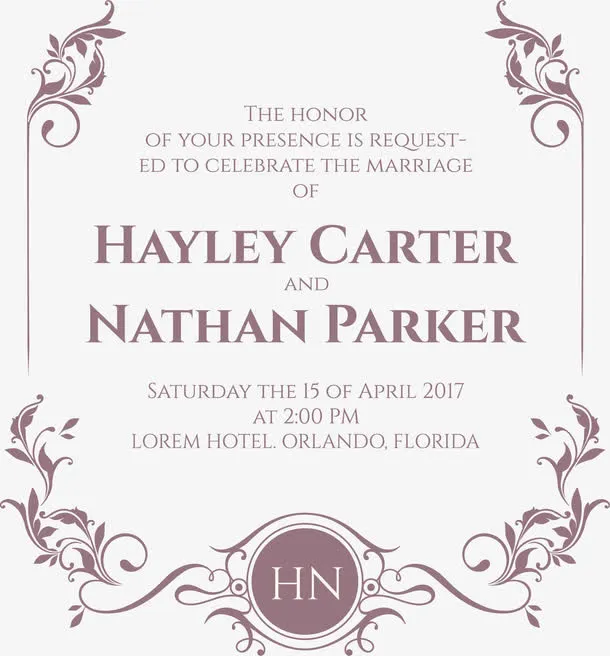 淡雅卷草纹边框信笺设计矢量素材免抠