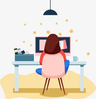 卡通职场女性立体插画免抠