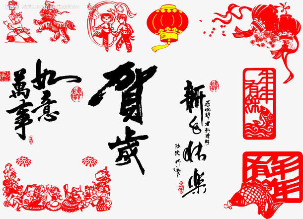 春节节日元素免抠