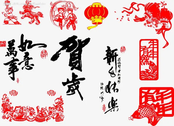 春节节日元素免抠