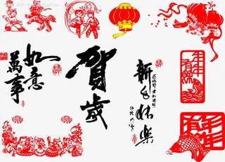 春节节日元素免抠