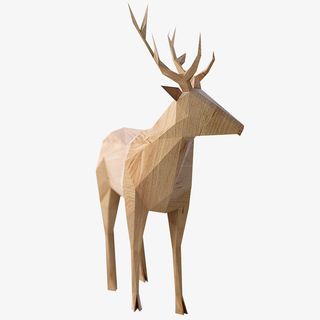 创意合成木制品梅花鹿免抠