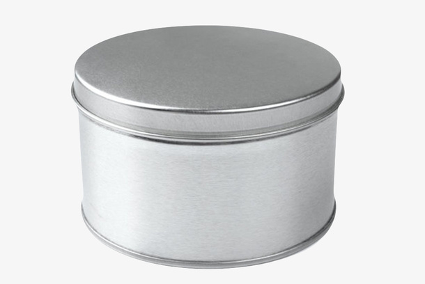 银色圆形的金属罐子实物免抠