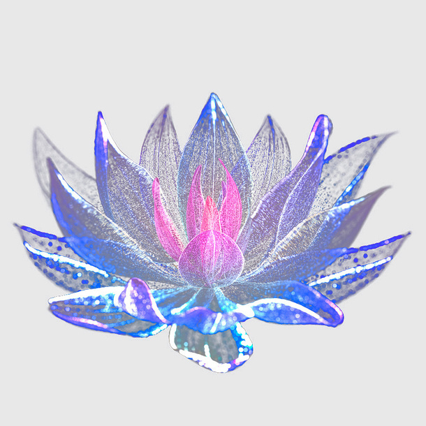 蓝色鲜花免抠