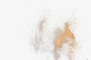 黄色漂浮粉末免抠