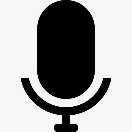 麦克风轮廓的语音接口符号图标免抠