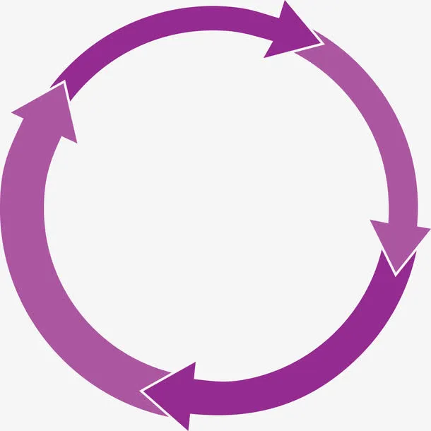 有细到粗的圆形回旋箭头免抠