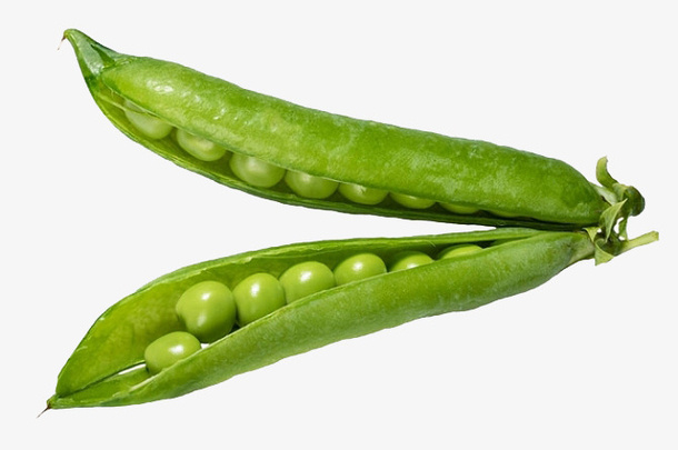 新鲜的绿意大豌豆免抠
