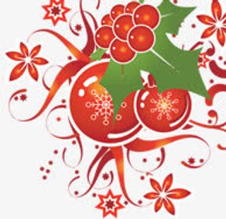 红色圣诞圆球装饰免抠