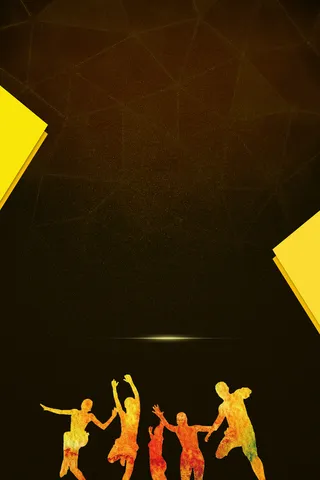 人物剪影简约企业招聘广告海报背景素材高清