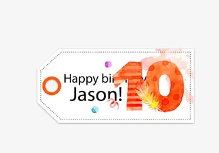 数字10吊牌免抠