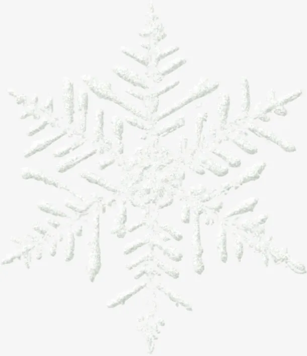 白色雪花圣诞节图案免抠