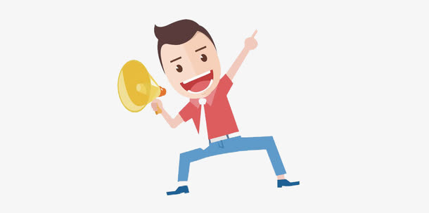 开心的呐喊着的男孩免抠