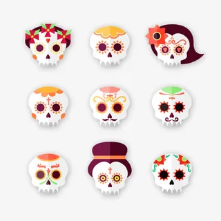 矢量骷髅头免抠