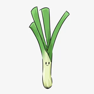 手绘卡通免扣大葱免抠