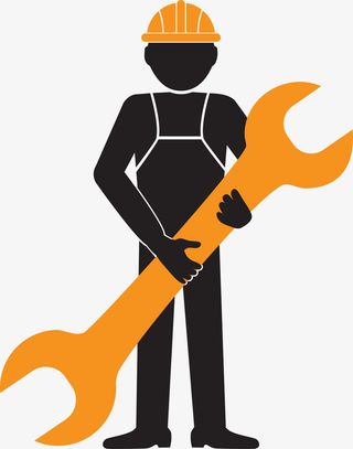 卡通装饰人物介绍海报设计工人剪免抠