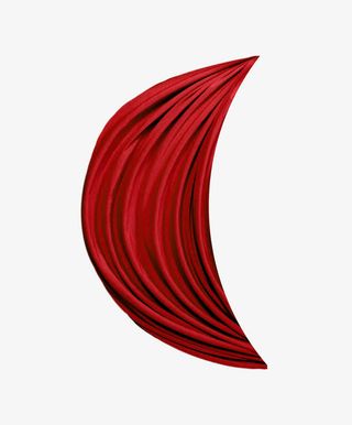 扎起来的红色舞台背景布