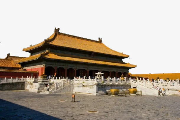 古代古典故宫角楼建筑元素免抠