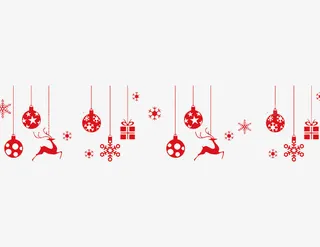简约圣诞剪纸免抠