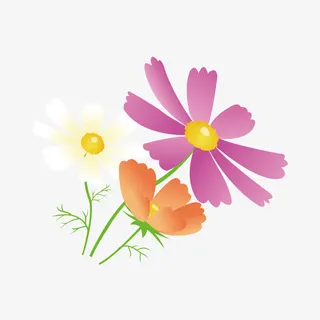 卡通春天精美小花免抠