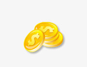 金币免抠标签元素