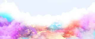 彩色炫酷五彩云朵背景高清