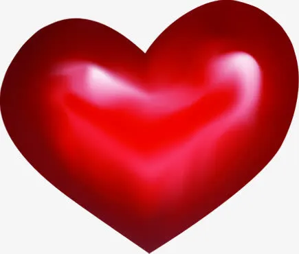 红色手绘喜庆爱心免抠