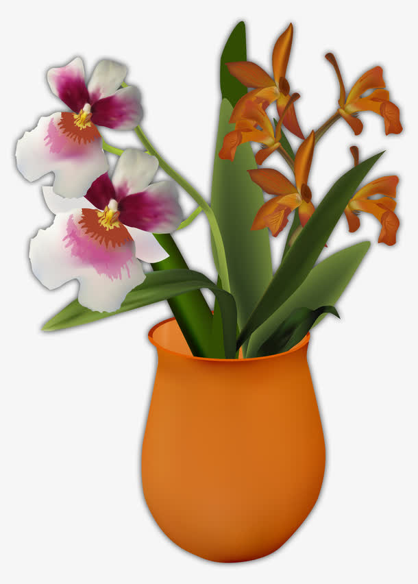 手绘插花免抠