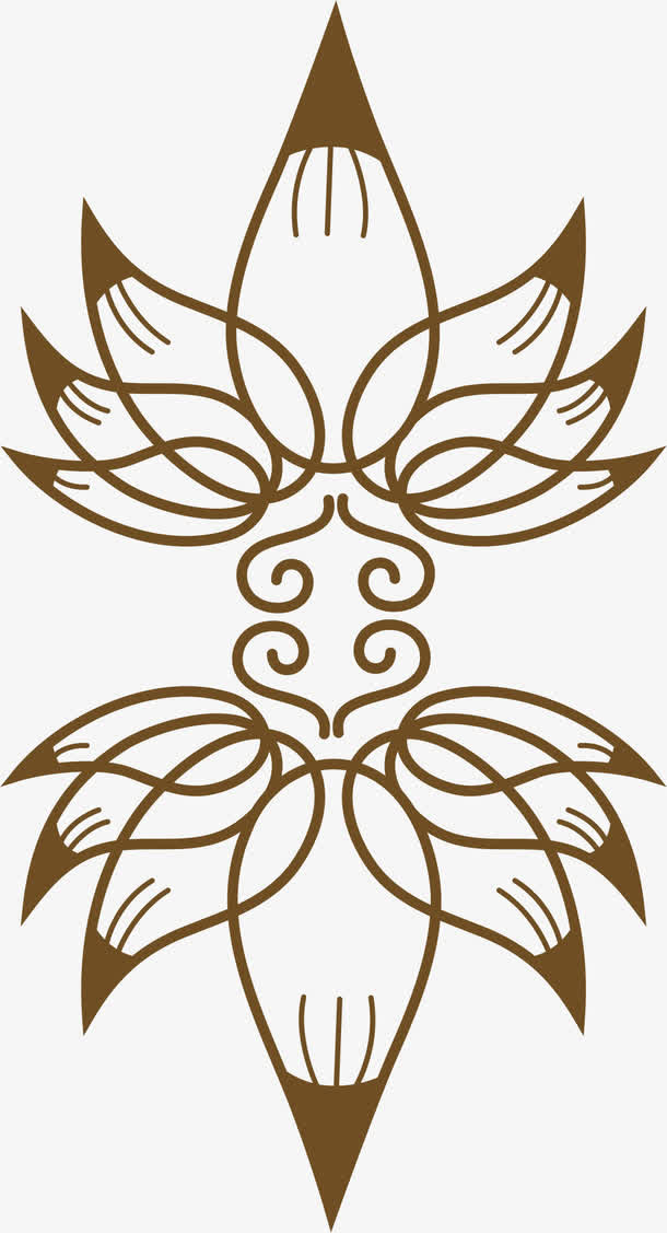 传统花边角花底纹素材免抠