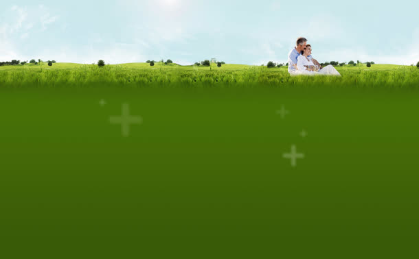 清新绿草地婚纱风景免抠