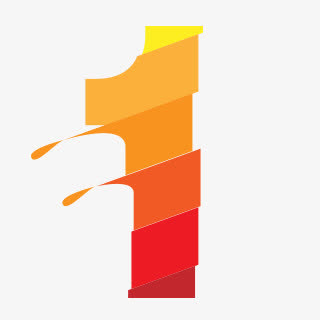 红色渐变几何png素材免抠