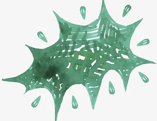 青色滴水小标签免抠