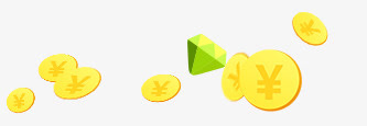金色金币钻石免抠