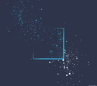 蓝白色小点点边框免抠