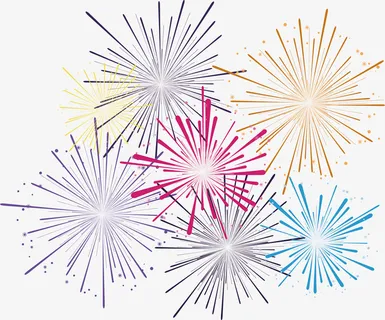 节日烟花元素i免抠