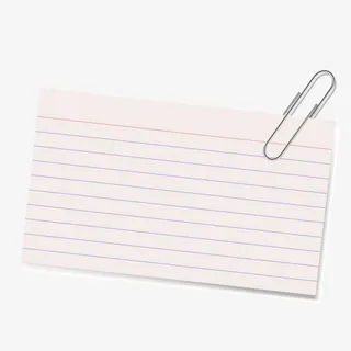 矢量信纸便签回形针免抠