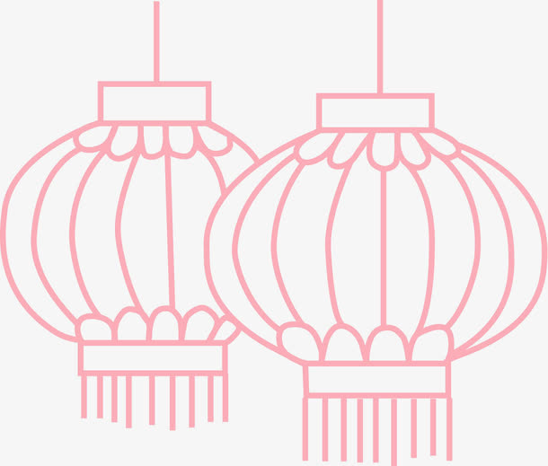 新年快乐灯笼图片 卡通手绘灯笼免抠